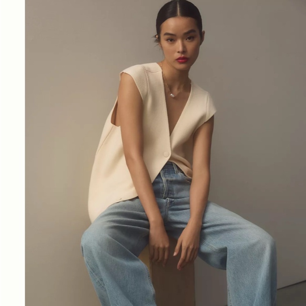 Anthropologie The Willa Oversized Sweater Vest
